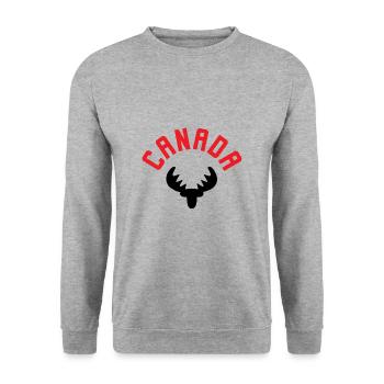 Canada Canada Moose - Unisex Sweatshirt - salt & pepper - Front - Alina (178cm) & Michal (187cm)