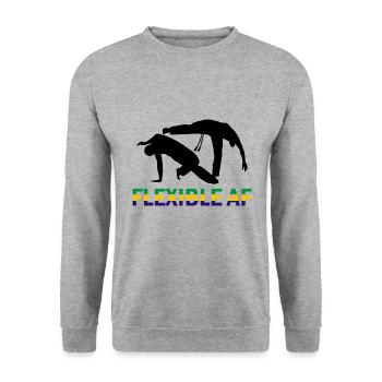 Capoeira Athletic pour la danse afro-brésilienne - Sweat-shirt Unisexe - gris chiné - Devant - Alina (178cm) & Michal (187cm)