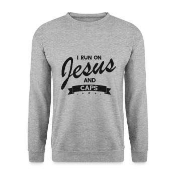 Dental technician for orthodontics and dental laboratory - Unisex Sweatshirt - salt & pepper - Front - Alina (178cm) & Michal (187cm)