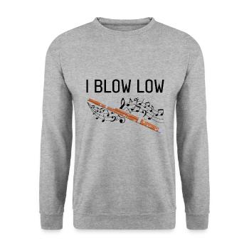 Orchester und Holzblasinstrument - Unisex Pullover - Weißgrau meliert - Vorne - Alina (178cm) & Michal (187cm)