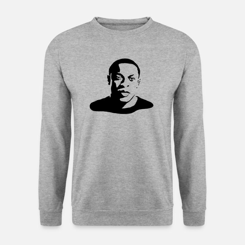 Dr. Dre Schablone - Unisex Pullover - Weißgrau meliert
