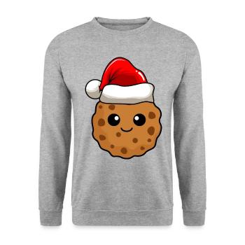 Cookies Noël BD Noël - Sweat-shirt Unisexe - gris chiné - Devant - Alina (178cm) & Michal (187cm)