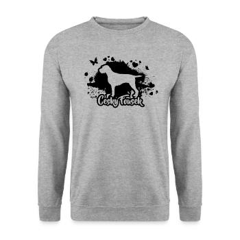 CESKY FOUSEK Chiens de chasse Chiens Wilsigns - Sweat-shirt Unisexe - gris chiné - Devant - Alina (178cm) & Michal (187cm)