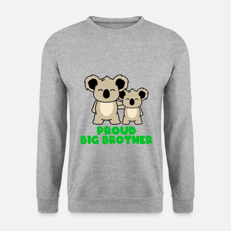Proud big brother Koala - Unisex Pullover - Weißgrau meliert
