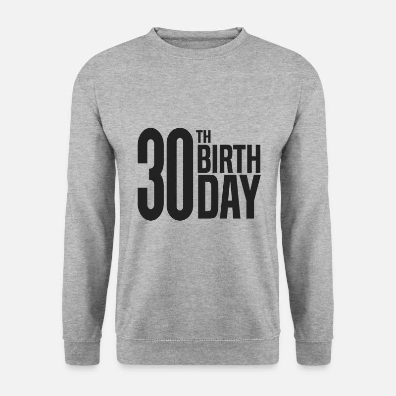 30. Geburtstag - Unisex Pullover - Weißgrau meliert
