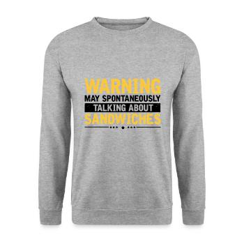 Day and Night Sandwich Food Gift FastFood - Unisex Sweatshirt - salt & pepper - Front - Alina (178cm) & Michal (187cm)