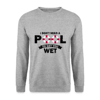 Pool Guy Design for PoolBoy and Pool Cleaner - Unisex Sweatshirt - salt & pepper - Front - Alina (178cm) & Michal (187cm)
