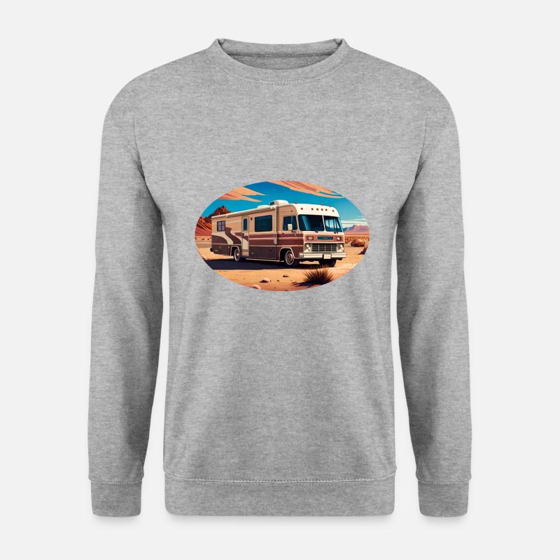 ROAD TRIP - Unisex Pullover - Weißgrau meliert