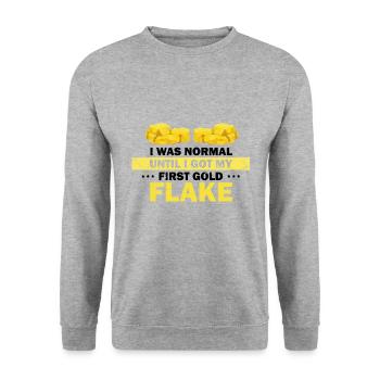 Gold Digger Gold Panning Gold Mining Designs - Unisex Sweatshirt - salt & pepper - Front - Alina (178cm) & Michal (187cm)