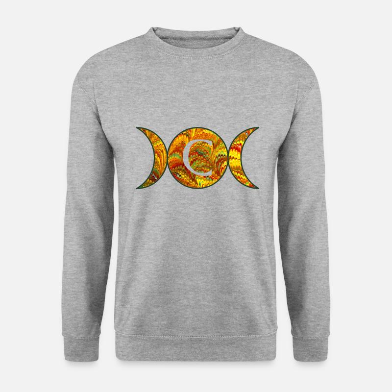 mondphasen e 38 c - Unisex Pullover - Weißgrau meliert
