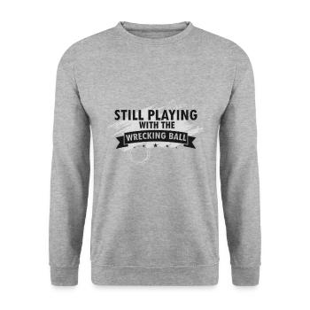 Conception de démolition de maisons et rénovation de maisons - Sweat-shirt Unisexe - gris chiné - Devant - Alina (178cm) & Michal (187cm)