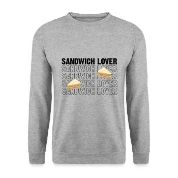 Sandwich Cheese Love Food Fast Food - Unisex Sweatshirt - salt & pepper - Front - Alina (178cm) & Michal (187cm)