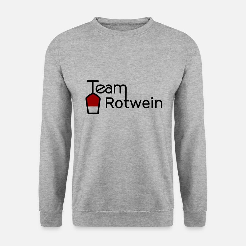 Team Rotwein - Unisex Pullover - Weißgrau meliert