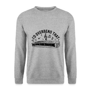 Französische Harfinisten und Harmonikaspieler - Unisex Pullover - Weißgrau meliert - Vorne - Alina (178cm) & Michal (187cm)