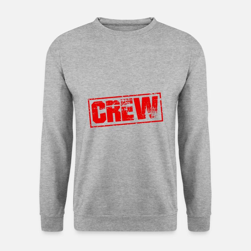 crew - Unisex Pullover - Weißgrau meliert