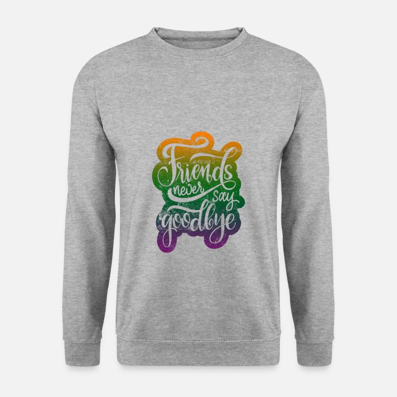 Beste Freunde Freundschaft - Unisex Pullover - Weißgrau meliert