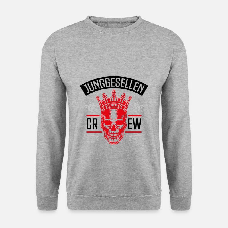 Junggesellenabschied Skelett Groom - Unisex Pullover - Weißgrau meliert