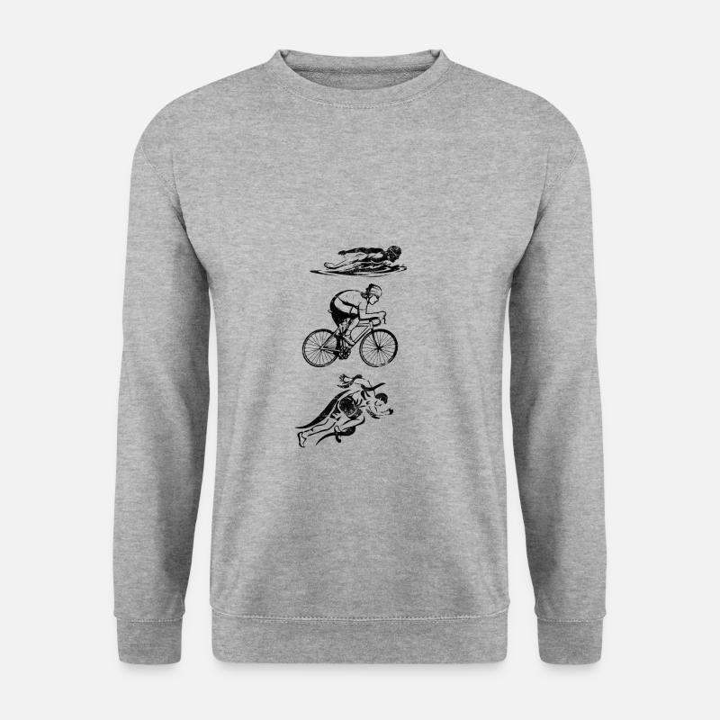 Triathlon Sport - Unisex Pullover - Weißgrau meliert