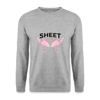Japanese Origami Design and Kirigami Origami - Unisex Sweatshirt - salt & pepper - Front - Alina (178cm) & Michal (187cm)