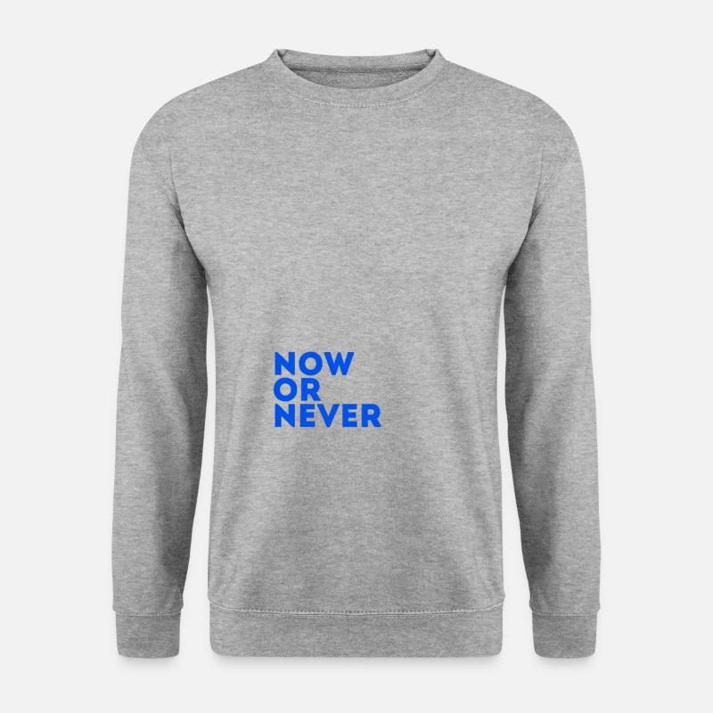 Now or Never - Unisex Pullover - Weißgrau meliert