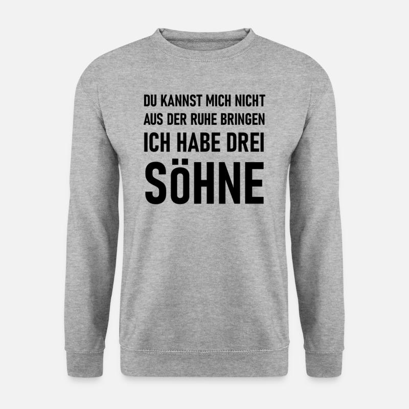 Drei Söhne - Unisex Pullover - Weißgrau meliert
