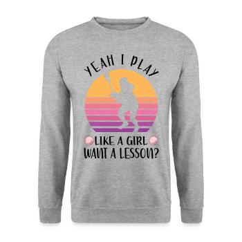 Lacrosse - Sweat-shirt Unisexe - gris chiné - Devant - Alina (178cm) & Michal (187cm)