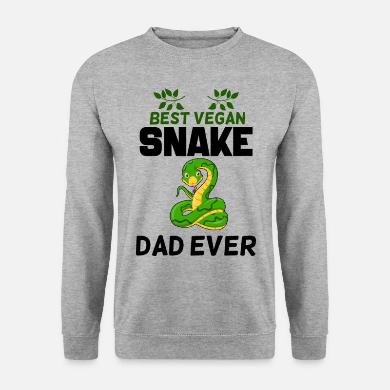 Schlangen Veganer - Unisex Pullover - Weißgrau meliert