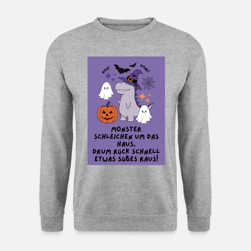 Kinder Halloween - Unisex Pullover - Weißgrau meliert