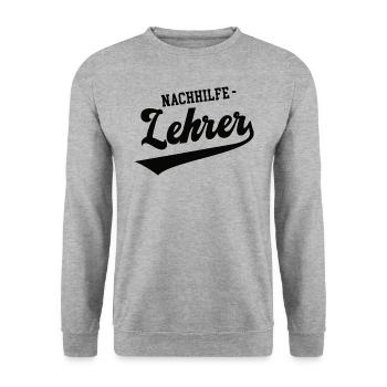 Nachhilfe-Lehrer Schule Nachhilfe Geben Nachhilfen - Unisex Pullover - Weißgrau meliert - Vorne - Alina (178cm) & Michal (187cm)