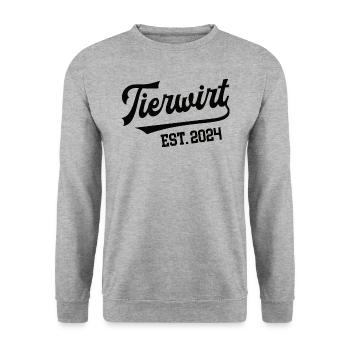 Tierwirt 2024 Beruf Tierwirte Bauer Landwirtschaft - Unisex Pullover - Weißgrau meliert - Vorne - Alina (178cm) & Michal (187cm)