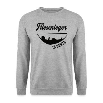 Fliesenleger in Rente Rentenbeginn Chef Meister - Unisex Pullover - Weißgrau meliert - Vorne - Alina (178cm) & Michal (187cm)