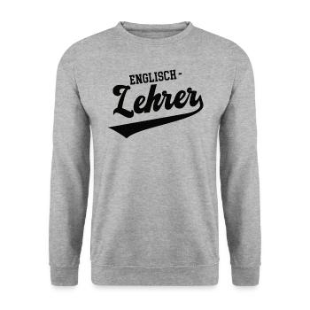 Englisch Lehrer Schule Englischlehrer English - Unisex Pullover - Weißgrau meliert - Vorne - Alina (178cm) & Michal (187cm)