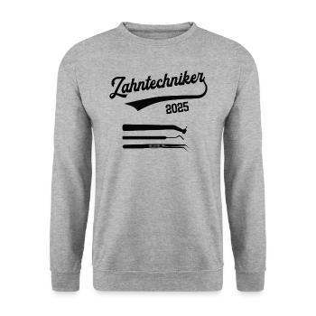 Zahntechniker 2025 Beruf Zahntechnik Zahnprothetik - Unisex Pullover - Weißgrau meliert - Vorne - Alina (178cm) & Michal (187cm)
