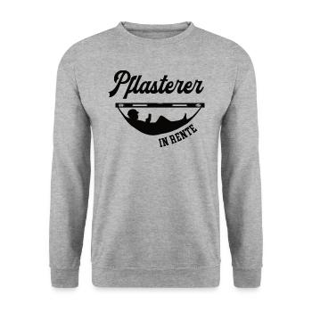 Pflasterer in Rente Rentenbeginn Pflasterei Chef - Unisex Pullover - Weißgrau meliert - Vorne - Alina (178cm) & Michal (187cm)
