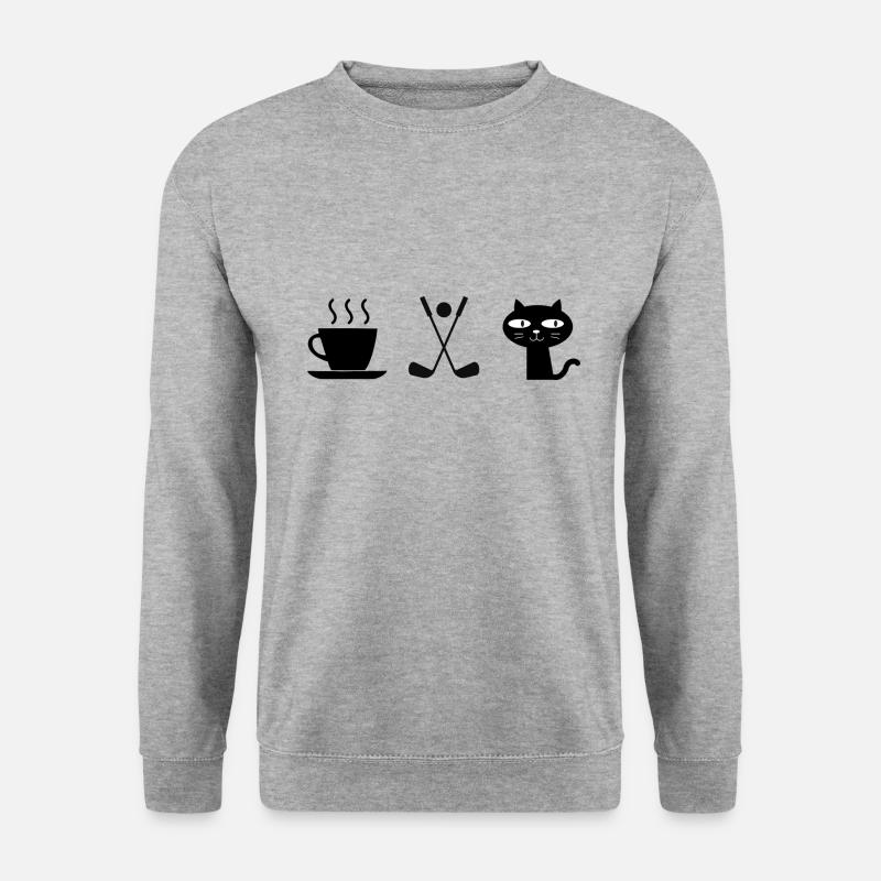 Coffee. Cats. Golf - Unisex Sweatshirt - salt & pepper