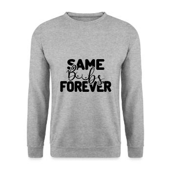 Same Penis Forever Junggesellenabschieds Party - Unisex Pullover - Weißgrau meliert - Vorne - Alina (178cm) & Michal (187cm)
