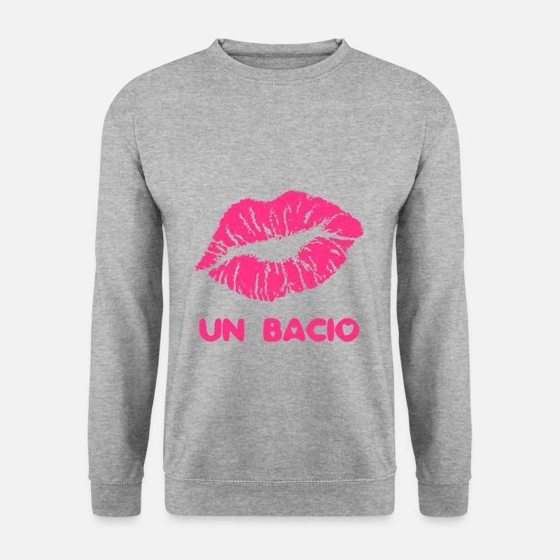 UN BACIO (v) - Unisex Pullover - Weißgrau meliert