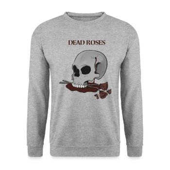 Bloody skull and dead roses - Unisex Sweatshirt - salt & pepper - Front - Alina (178cm) & Michal (187cm)