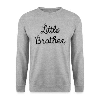 little borther - Unisex Sweatshirt - salt & pepper - Front - Alina (178cm) & Michal (187cm)