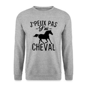 I don't them I have horse - Unisex Sweatshirt - salt & pepper - Front - Alina (178cm) & Michal (187cm)