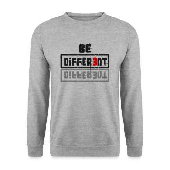 Be Different - Unisex Sweatshirt - salt & pepper - Front - Alina (178cm) & Michal (187cm)