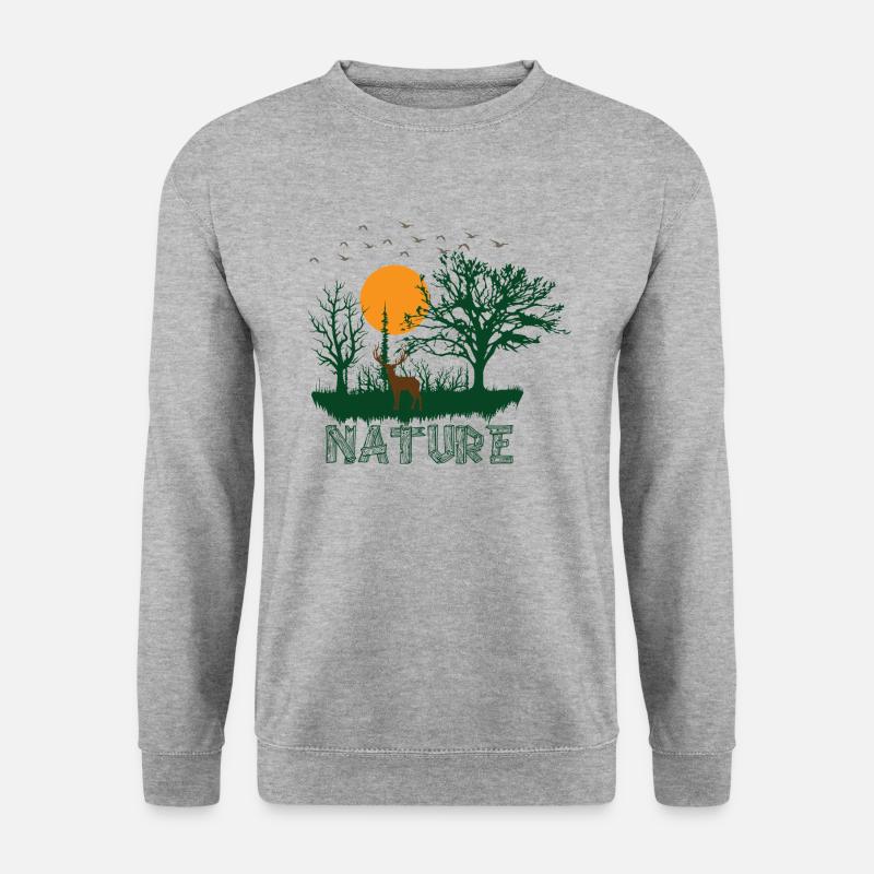 Natur - Unisex Pullover - Weißgrau meliert