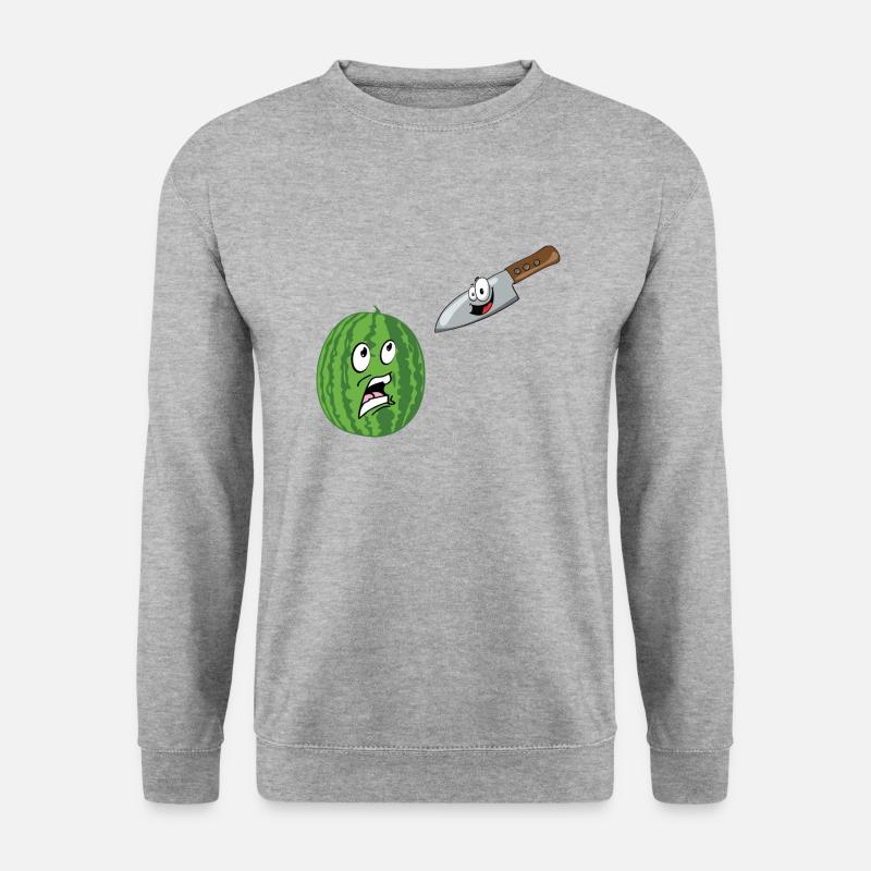 Pastèque Bande dessinée - Sweat-shirt Unisexe - gris chiné