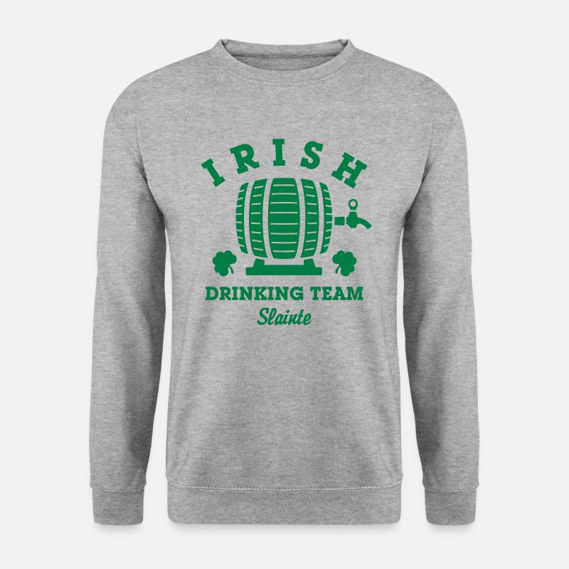 SLAINTE IRISH DRINKING TEAM - Unisex Pullover - Weißgrau meliert