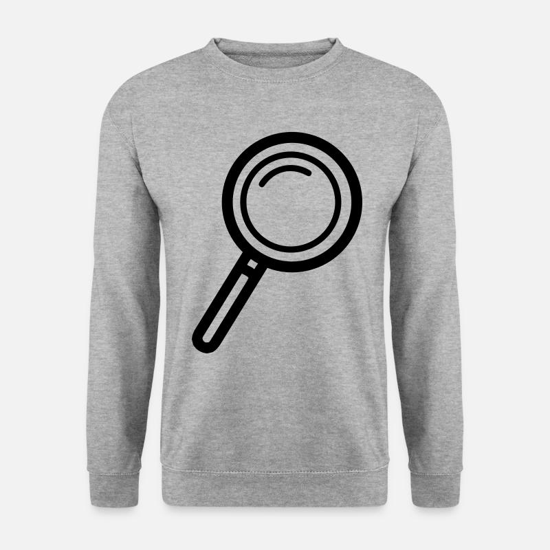 Magnifier Icon - Unisex Sweatshirt - salt & pepper