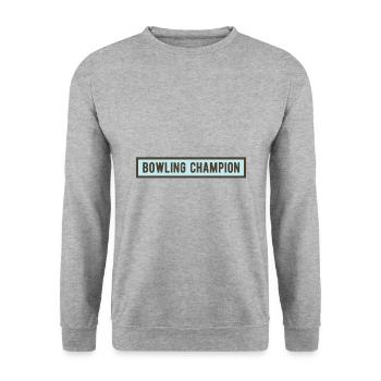 Bowling - Unisex Pullover - Weißgrau meliert - Vorne - Alina (178cm) & Michal (187cm)