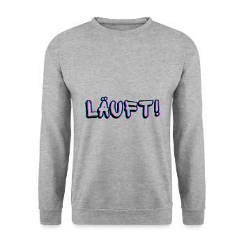 Läuft bei dir super - Alles Cool soweit - Unisex Pullover - Weißgrau meliert - Vorne - Alina (178cm) & Michal (187cm)