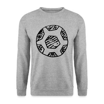 Football Ball Handball - Unisex Sweatshirt - salt & pepper - Front - Alina (178cm) & Michal (187cm)