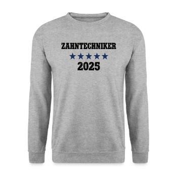Zahntechniker 2025 Beruf Zahntechnik Lehre - Unisex Pullover - Weißgrau meliert - Vorne - Alina (178cm) & Michal (187cm)