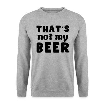 That's not my beer - Unisex Sweatshirt - salt & pepper - Front - Alina (178cm) & Michal (187cm)